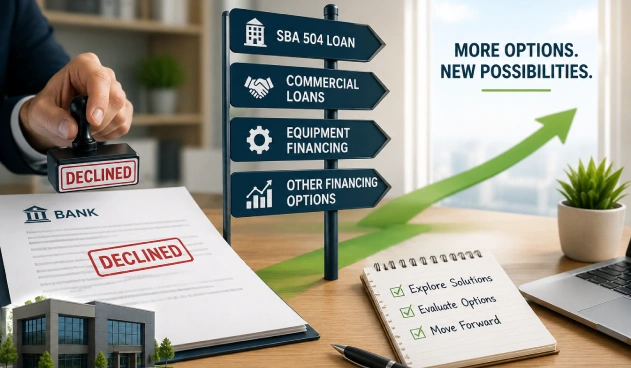 commercial loan declined bank financing options